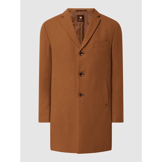 Krótki płaszcz z dodatkiem żywej wełny model ‘Malcot’ Cg - Club Of Gents 50 Peek&Cloppenburg  wyprzedaż