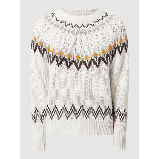 Sweter z norweskim wzorem z bawełny ekologicznej Esprit L wyprzedaż Peek&Cloppenburg 