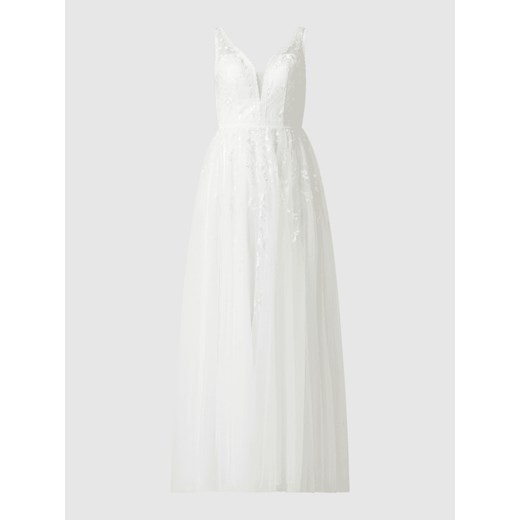 Suknia ślubna z tiulu z wycięciami ze sklepu Peek&Cloppenburg  w kategorii Sukienki - zdjęcie 135512627