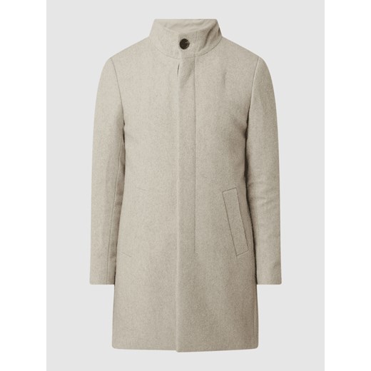 Płaszcz wełniany z plisą w kontrastowym kolorze model ‘Harvey’ Matinique XL promocyjna cena Peek&Cloppenburg 