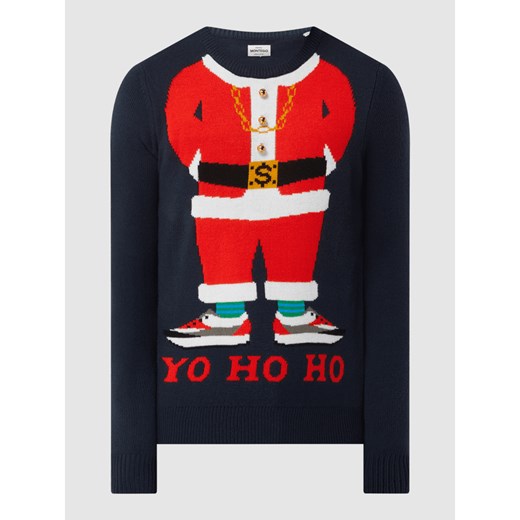 Sweter z motywem dzwoneczka model ‘Santa Jing’ Montego XXXL promocyjna cena Peek&Cloppenburg 