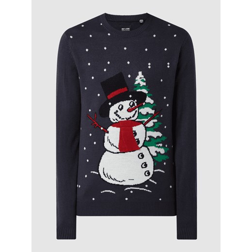 Sweter z motywem świątecznym model ‘X-Mas Let it Snow’ Only & Sons L promocyjna cena Peek&Cloppenburg 