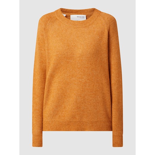 Sweter z dodatkiem wełny z alpaki model ‘Lulu’ Selected Femme XL wyprzedaż Peek&Cloppenburg 
