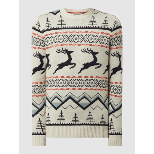 Sweter we wzory na całej powierzchni Tom Tailor L Peek&Cloppenburg  wyprzedaż