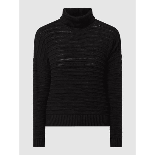 Sweter z wywijanym kołnierzem i ażurowym wzorem model ‘Stila’ Vero Moda XS okazyjna cena Peek&Cloppenburg 