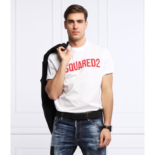T-shirt męski Dsquared2 z krótkimi rękawami w stylu młodzieżowym na wiosnę 