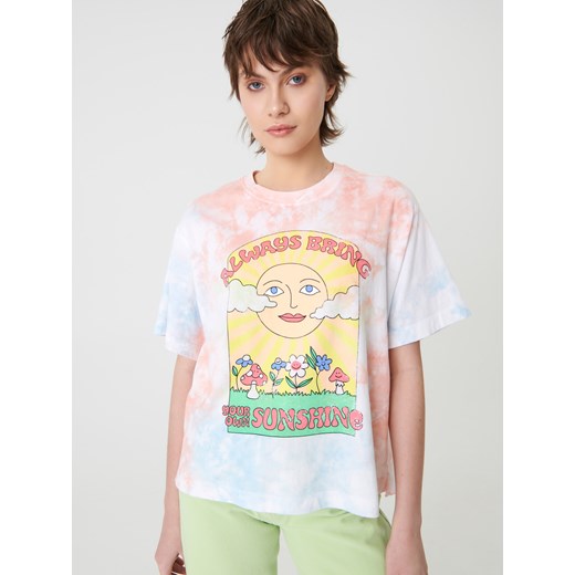 Sinsay - Koszulka tie dye - Wielobarwny Sinsay L Sinsay