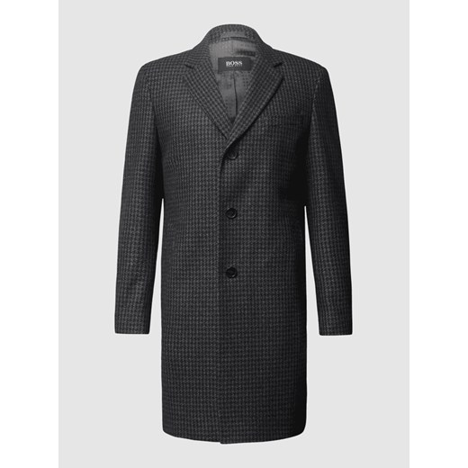 Płaszcz wełniany o kroju slim fit ze wzorem w pepitkę model ‘Hyde’ 54 okazja Peek&Cloppenburg 