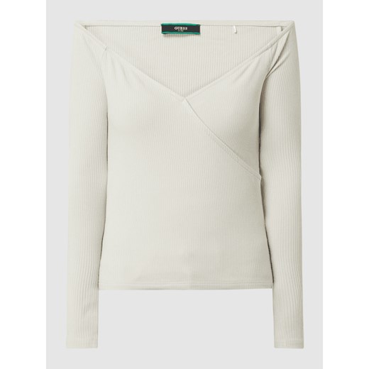 Bluzka z wycięciami na ramionach model ‘Sonay’ Guess XL okazyjna cena Peek&Cloppenburg 