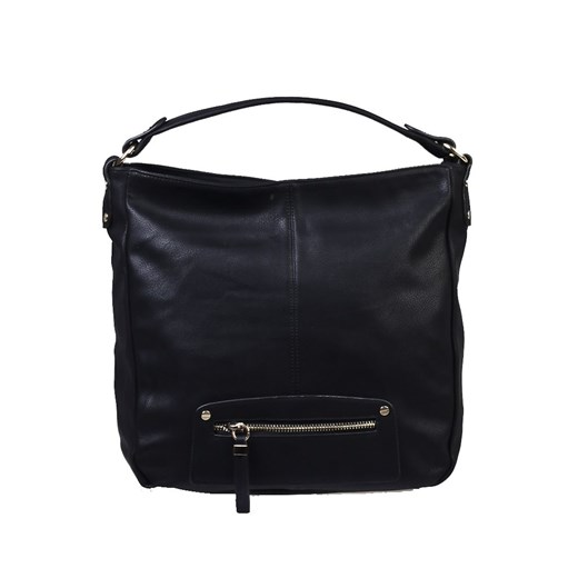 New York black, duża torba-worek na ramię vintageshop-pl czarny damskie