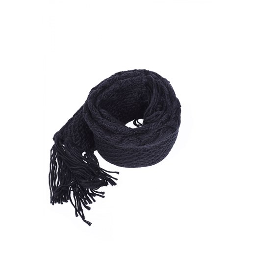 Heavy knitted scarf terranova czarny 