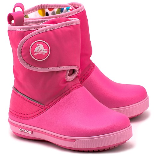 Crocband II.5 Gust Boot Kids Neon Magneta/Carnation - Różowe Nylonowe Śniegowce Dziecięce - 12905 mivo-kids rozowy Botki