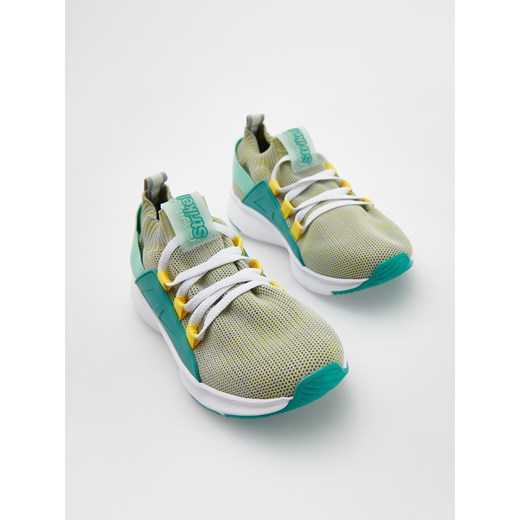 Reserved - Sneakersy z elastyczną cholewką - Turkusowy Reserved 35 Reserved