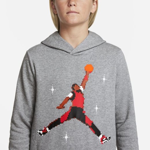 Bluza z kapturem dla dużych dzieci (chłopców) Jordan - Szary Jordan S Nike poland
