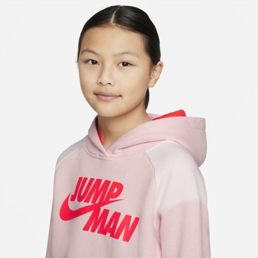 Bluza z kapturem dla dużych dzieci (dziewcząt) Jordan Jumpman - Różowy Jordan L Nike poland