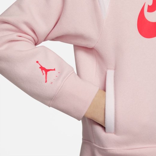 Bluza z kapturem dla dużych dzieci (dziewcząt) Jordan Jumpman - Różowy Jordan M Nike poland