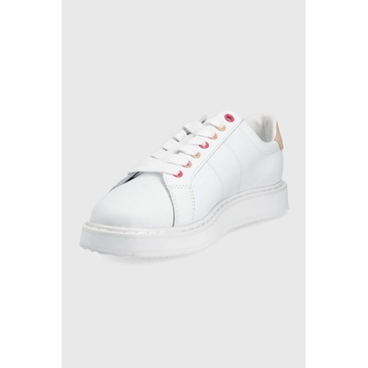 Lauren Ralph Lauren sneakersy skórzane ANGELINE II kolor biały 39 ANSWEAR.com