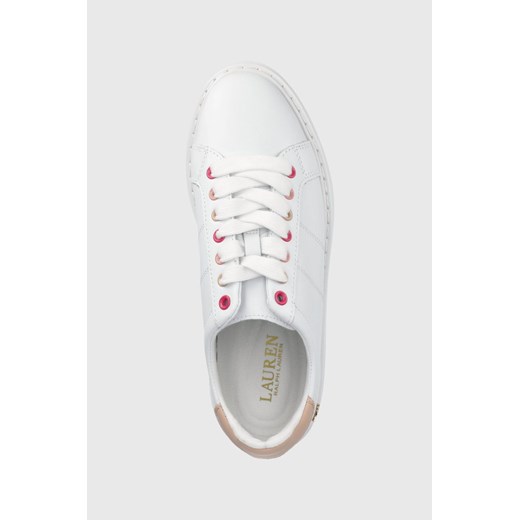 Lauren Ralph Lauren sneakersy skórzane ANGELINE II kolor biały 41 ANSWEAR.com