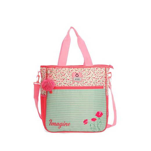 Torba w kolorze różowo-miętowym na laptopa - (S)31,5 x (W)36 x (G)5,5 cm Enso onesize okazja Limango Polska