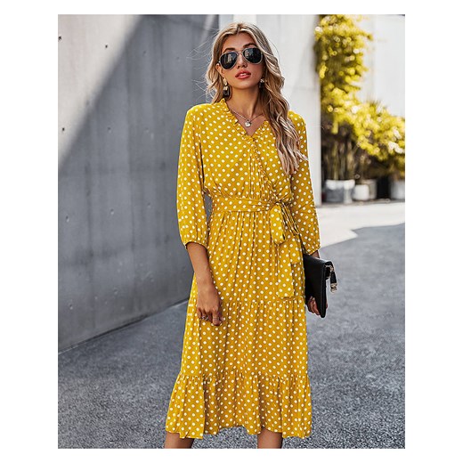 Sukienka w kolorze żółtym Tina S promocyjna cena Limango Polska