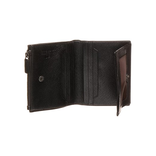 Skórzany portfel w kolorze czarnym - (S)11 x (W)10 x (G)1 cm Braun Büffel onesize okazyjna cena Limango Polska