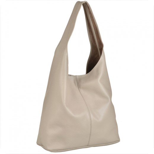 Torebka worek skórzana   beż ze sklepu melon.pl w kategorii Torby Shopper bag - zdjęcie 135746898