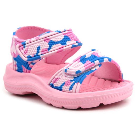 Piankowe sandały dziecięce na rzepy - AXIM 2234, różowe ze sklepu ulubioneobuwie w kategorii Sandały dziecięce - zdjęcie 135799378