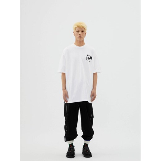 T-Shirt TG22-TSM013 Biały Oversize Togoshi S MODIVO