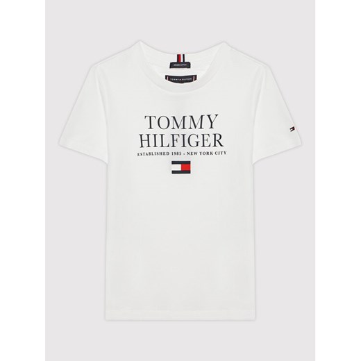 T-Shirt Th Logo KB0KB07012 M Biały Regular Fit Tommy Hilfiger 6Y okazja MODIVO