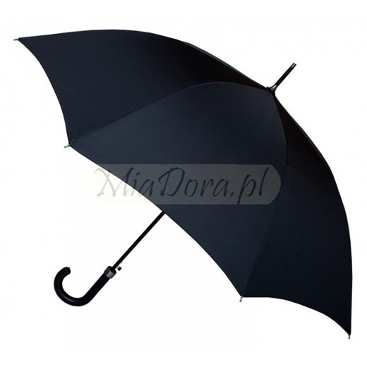 Gentleman Klasyczny parasol ze skórzaną rączką parasole-miadora-pl czarny długie