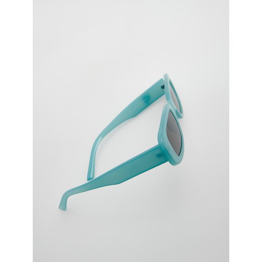 Reserved - Prostokątne okulary przeciwsłoneczne - Niebieski Reserved ONE SIZE Reserved