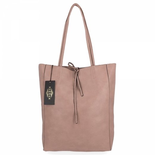 Shopper bag Hernan matowa ze skóry ekologicznej mieszcząca a6 na ramię