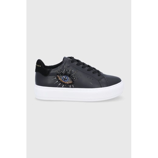 Kurt Geiger London Buty skórzane Laney Eya kolor czarny na platformie 8487300109 ze sklepu ANSWEAR.com w kategorii Trampki damskie - zdjęcie 135877966