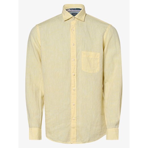 OLYMP Casual modern fit - Męska koszula lniana, żółty Olymp Casual Modern Fit S vangraaf wyprzedaż