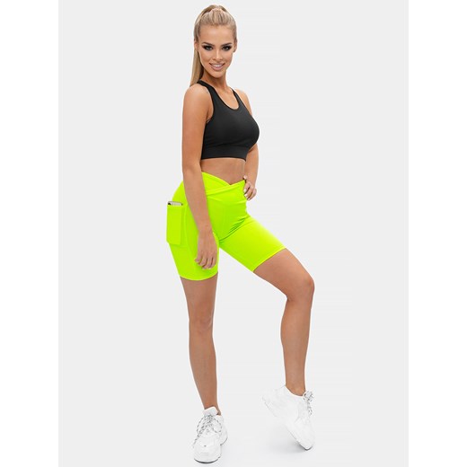 LEGGINSY KRÓTKIE DAMSKIE KOLARKI ŻÓŁTO-NEONOWE OZONEE O/XL007/26Z Ozonee S okazja ozonee.pl