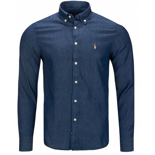 Koszula męska Ralph Lauren Blue Slim Fit Indigo Denim ze sklepu dewear.pl w kategorii Koszule męskie - zdjęcie 135952208
