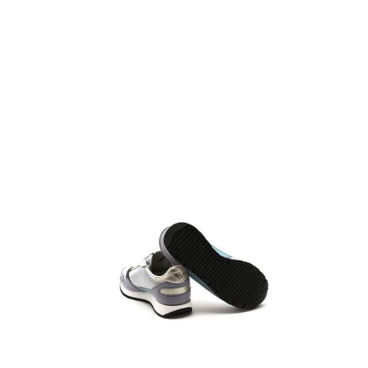 Buty sportowe damskie Emporio Armani sneakersy szare z tworzywa sztucznego płaskie 