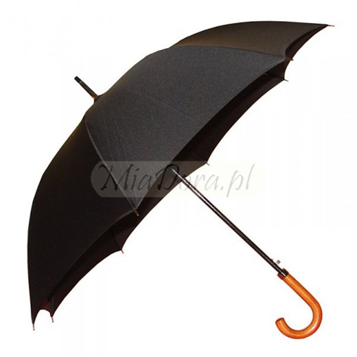 Cavalier - Parasol Męski z Drewnianą Rączką parasole-miadora-pl czarny długie