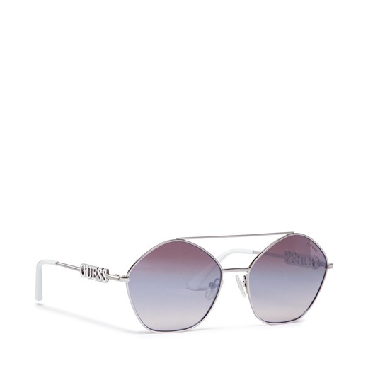 Okulary przeciwsłoneczne GUESS - GU7644 5910G Shiny Light Nickeltin/Brown Mirror Guess okazja eobuwie.pl