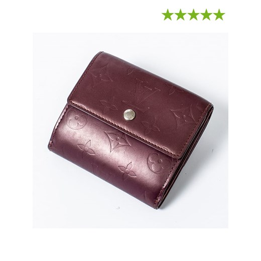 Skórzany portfel "Elise" w kolorze fioletowym - 11 x 10 x 2 cm Louis Vuitton onesize Limango Polska wyprzedaż
