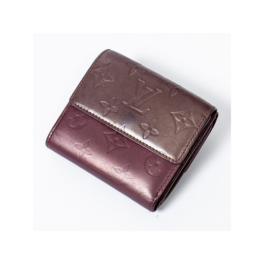Skórzany portfel "Elise" w kolorze fioletowym - 11 x 10 x 2 cm Louis Vuitton onesize okazja Limango Polska
