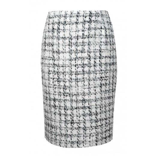 Spódnica w stylu Chanel trendsetterka-com bialy abstrakcyjne wzory