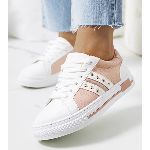 Różowe sneakersy z ćwiekami Luus 41 gemre
