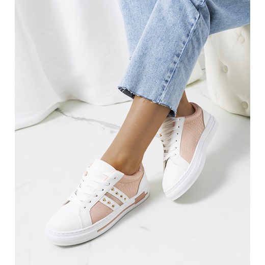 Różowe sneakersy z ćwiekami Luus 40 gemre