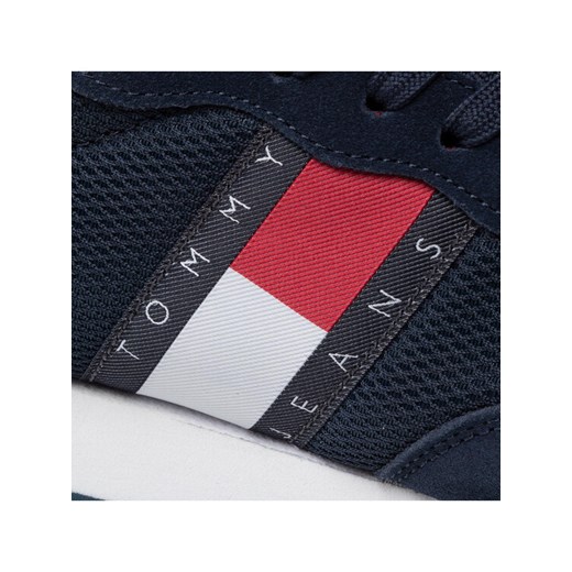 Tommy Jeans Sneakersy Mix Runner EM0EM00871 Granatowy Tommy Jeans 45 MODIVO