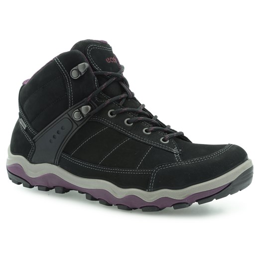 BUTY TREKKINGOWE Z GORE-TEX ECCO ULTERRA BLACK BURGUNDY YABUCK DECORA riccardo czarny amortyzująca