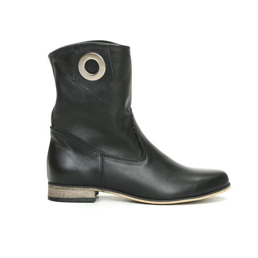 wsuwane botki na niskim obcasie - skóra naturalna - model 270 - kolor czarny Zapato 39 zapato.com.pl