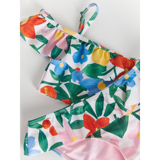 Reserved - Dwuczęściowy strój kąpielowy w kwiaty - Różowy Reserved 134/140 Reserved