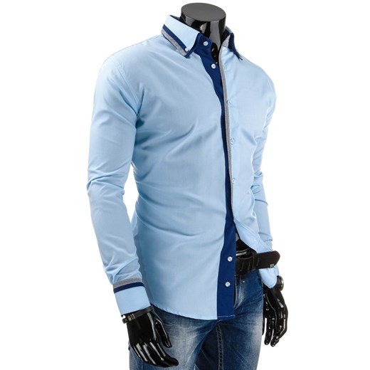 Koszula z długim rękawem (dx0648) - Niebieski dstreet niebieski bawełniane
