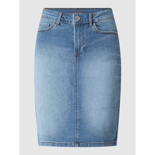 Spódnica jeansowa z dodatkiem streczu model ‘May’ Vila S Peek&Cloppenburg 
